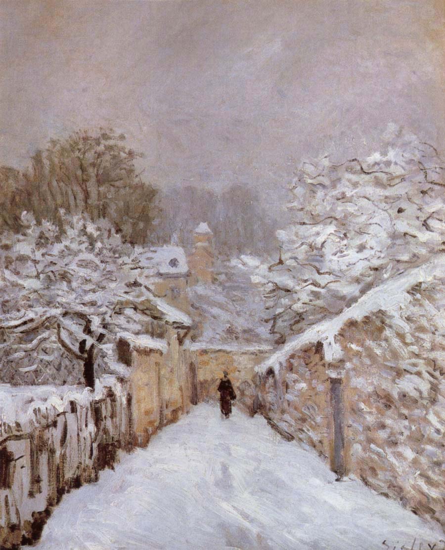 Alfred Sisley Sonw at Louveciennes